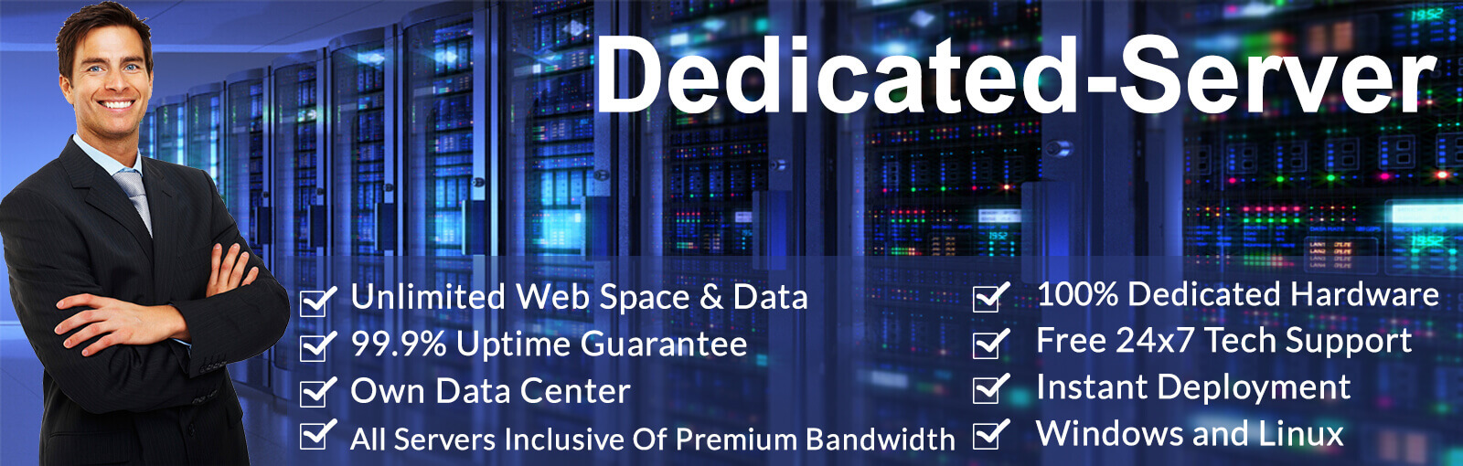 Low-Cost Dedicated Server with Premium bandwidth, Full Root Access.